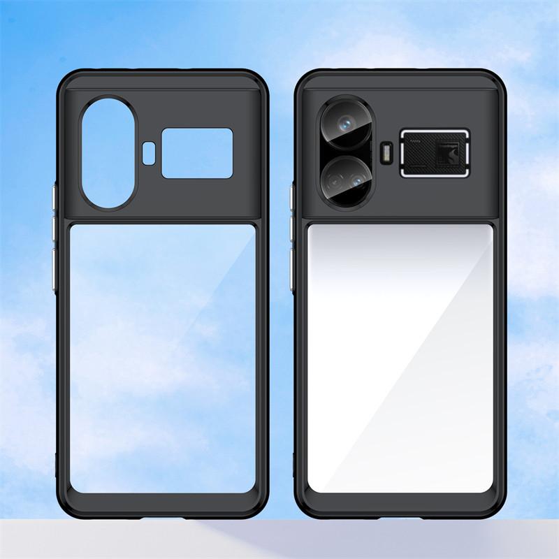 HATOLY для Realme GT5 чехол Realme GT GT5 чехол роскошный прозрачный чехол для ПК противоударный силиконовый защитный чехол для телефона Realme GT5