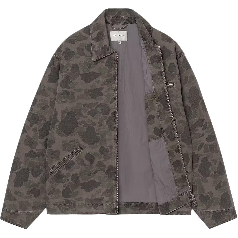 Carhartt WIP FW25 Duck Detroit Jacket Classic Zipper Closure Square Label Long Sleeve Chest Pocket Casual Jacket Men jackets I034281-3EL-GD