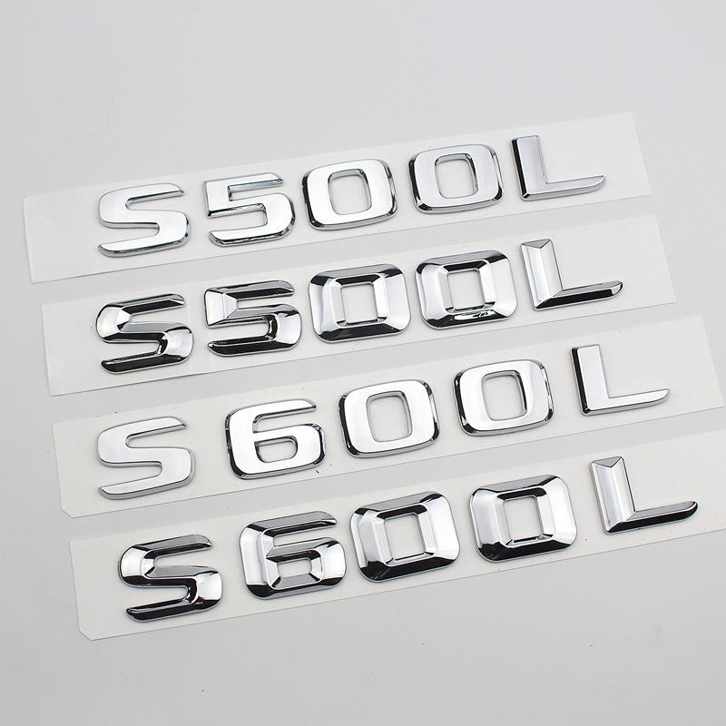 3D ABS Chrome логотип S320L S400L S500L S600L буквы эмблема багажника автомобиля наклейка для букв Stikcer аксессуары