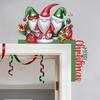 3D Santa Claus Wall Art Christmas Stickers, Self-Adhesive Decals for Home Holiday Party Atmosphere Decor Decor, Waterproof PVC Living Room Bedroom