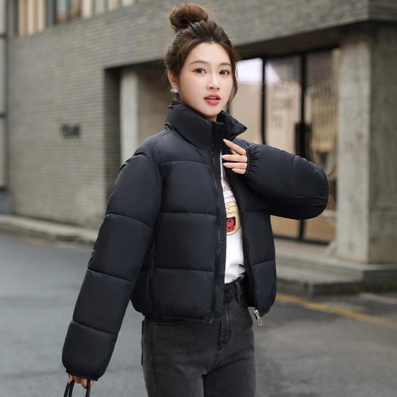 Женское пальто Bread, короткий фасон, утолщенный воротник-стойка, легкое и плотное пальто, маленькая студенческая куртка с хлопковой подкладкой