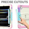 For iPad Pro 13 (2024) Case PC+Silicone Tablet Cover with Pen Slot and Shoulder Strap