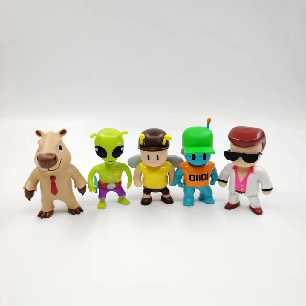 Оригинальная фигурка Stumble Guys Кавайная Аниме Модель Статуэтка Мультиплеерная Тип Коллекционная Подарок на День Рождения Ребенку Игрушка ПВХ Подвижная Сочлененная Масштаб