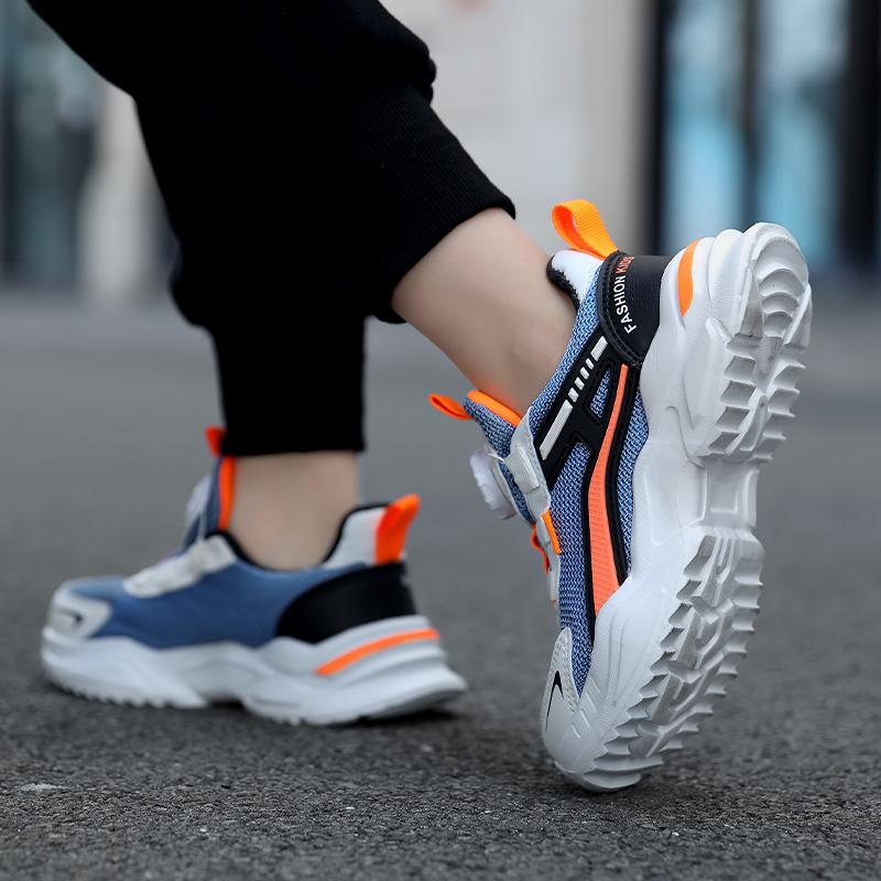 Детские трендовые удобные кроссовки для бега на мягкой подошве, студенческие модные повседневные дышащие спортивные кроссовки для мальчиков и девочек