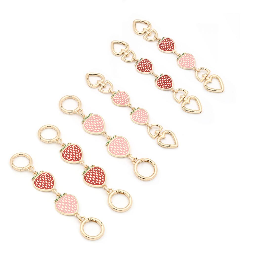 Purse Chain Strap Extender Strawberry Shape Bag Extension Chain Metal Bag Chain Strap Extender DIY Replacement Chains