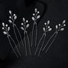 Ancient Style Hair Accessories, Simple Rhinestone Pins, Wedding Bride's Hairdo, Handmade Pearl U-shaped Hairpin