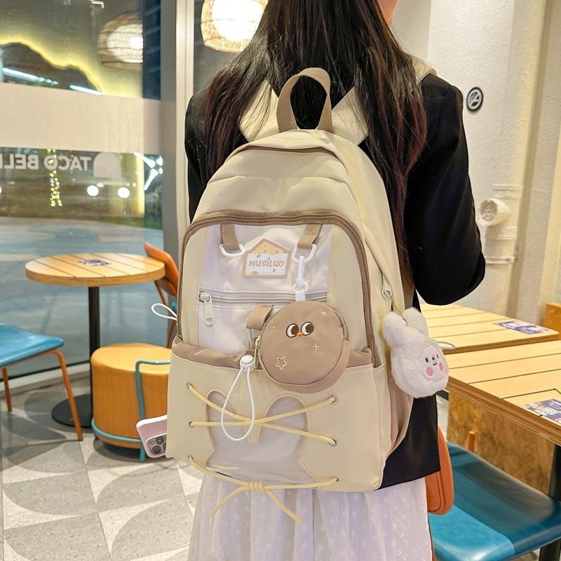 Schoolbag student cute schoolbag girls new large capacity backpack high school students junior high school students small fresh backpack
