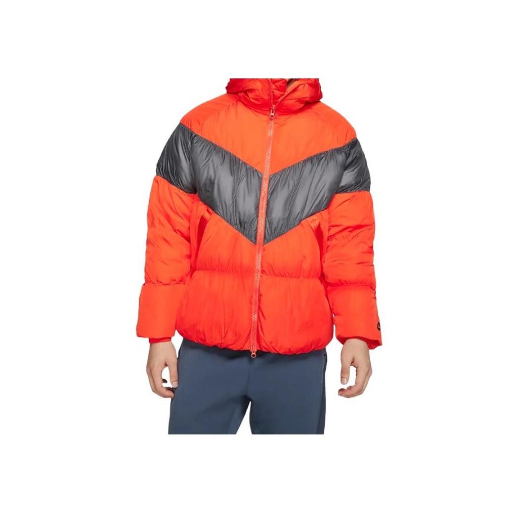 Nike Sportswear Hooded Down Jacket Winter Men Outerwear Orange BV4720-891