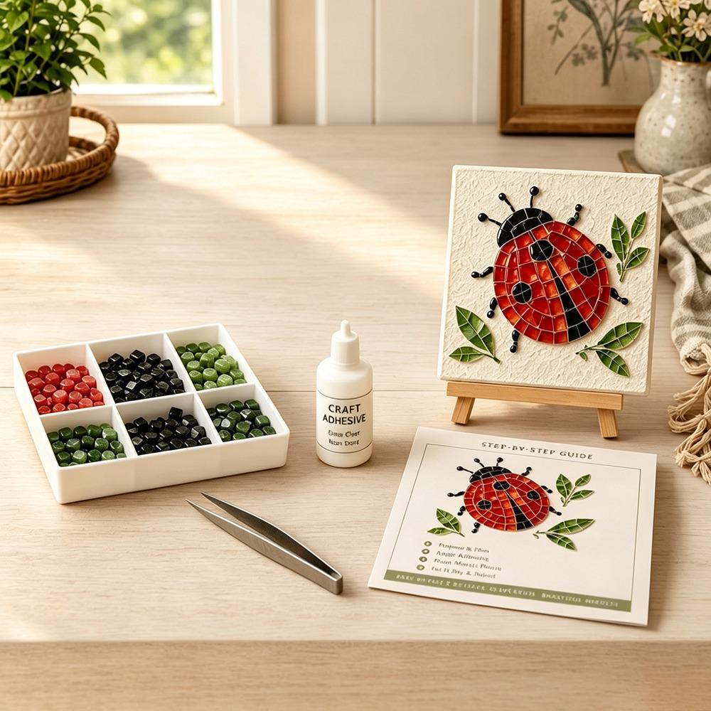 Glass Tiles Mosaic Kit DIY Beginner Friendly Glass Mosaic Kit Garden Animals Arts For Beginner