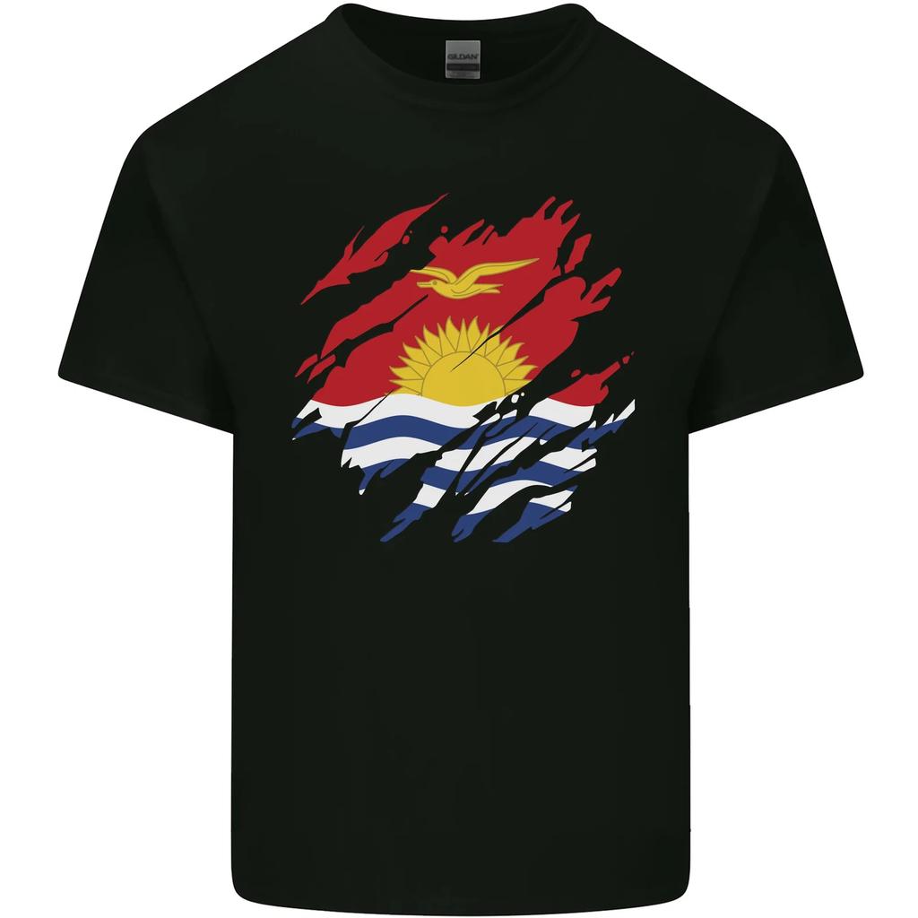Torn Kiribati Flag Day Football Kids T-Shirt Childrens