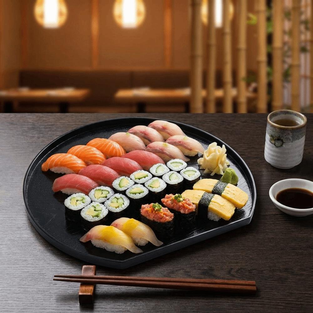 Japanese-Style Food Platter Plastic Fruit Tray Multipurpose Sushi Food Tray Tableware