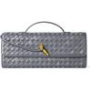 Joryin Woven Purse for Women Evening Clutch Woven Leather & Suede Handbags Crossbody Bag Suede Purse Formal Evening Bag