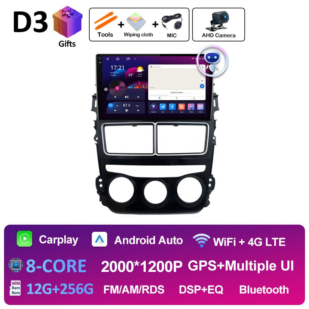 Беспроводной CarPlay Smart System для Toyota Vios Yaris 2018 2019 2020 Android Auto GPS Навигация QLED IPS Экран WIFI Авто Инструменты