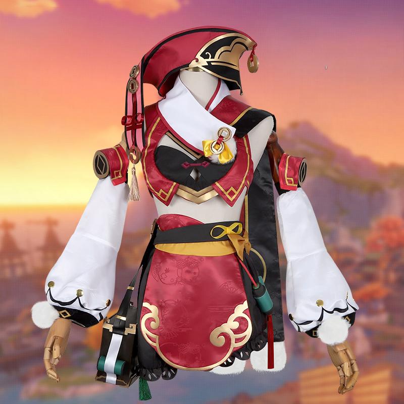   Yanfei Cosplay Costume Game   Yan Fei Cosplay Halloween Sexy Women Outfit Full Set with Hat Suit