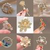 High-End Women's Brooch Collection: Butterfly, Camellia, Pearl Designs - Elegant Jewelry for Christmas & Men's Clothing Accessories