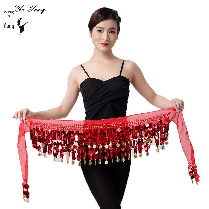 Набор с пайетками: пояс для танца живота и нарукавник для выступлений и практики