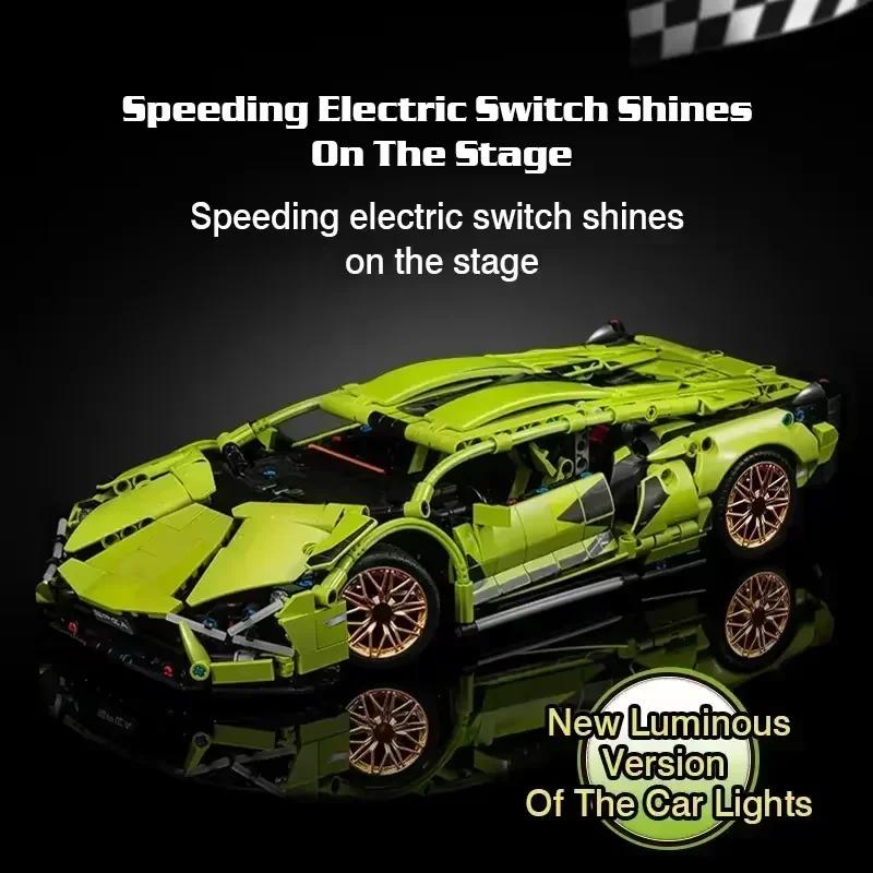 Технический 1:14 1280ШТ/1314ШТ Строительные блоки Гоночный автомобиль Статическая модель Или Радиоуправляемые автомобили с дистанционным управлением Наборы моторов Опционально Игрушки