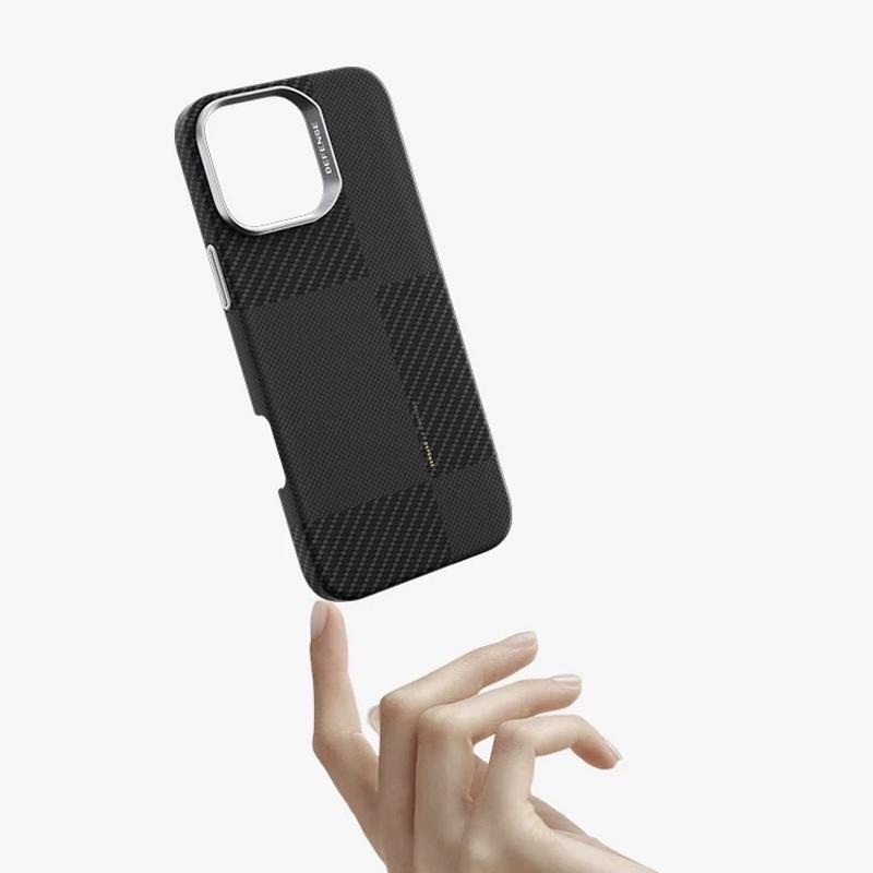 DEFENSE Magnetic Original Case For iPhone 16 Pro Max Carbon Fiber Back Cover Case for iPhone 16 Pro