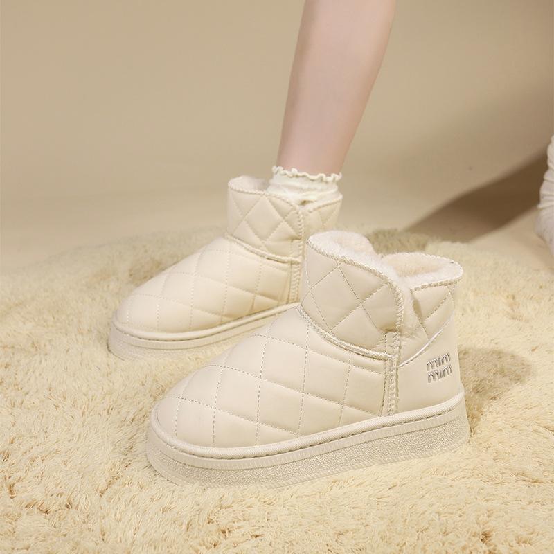 Осенне-зимние плюшевые повседневные зимние ботинки на толстой подошве для женщин
