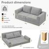 Convertible Folding Sofa Bed, Sleeper Chair with Memory Foam and Back Support – Futon Couch for Living Room, Bedroom, or Small Spaces gray