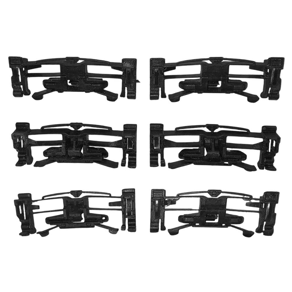 6PCS Black Roof Gutter Trim Moulding Clips for Ford Focus MK3 2011-2018 Hatchback and Estate Plastic Fixing Set