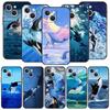 Косатка океанская милая косатка Роскошный чехол для телефона Для iPhone 13 15 14 12 Mini 11 Pro MAX XR X SE XS 7 8 Plus Силиконовый черный чехол