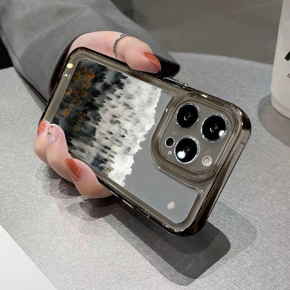 Прозрачный чехол для телефона «Горный лес и облако» для iPhone 13 Pro Max, чехол для iPhone 11 14 Pro Max XS 12 Pro Max X XR 7 8 SE2 SE 3