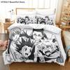 Комплект постельного белья Hunter X Hunter 3D Японское аниме Твин Квин Кинг Пододеяльник Наволочки Полиэстер Для мальчиков Комплекты покрывал