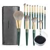 ROWNYEON Green Princess Series Makeup Brush 13 Includes Makeup Brush Cleaner and Premium Fiber Soft Makeup Includes Makeup Easy To Suitable for