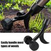 Stand-up Weed Puller with Wheels Hand Weeder Crevice Weeding Tool Wheeled Weed Remover for Sidewalk Driveways Weeds