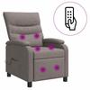 Massage Relax Chair Taupe Fabric
