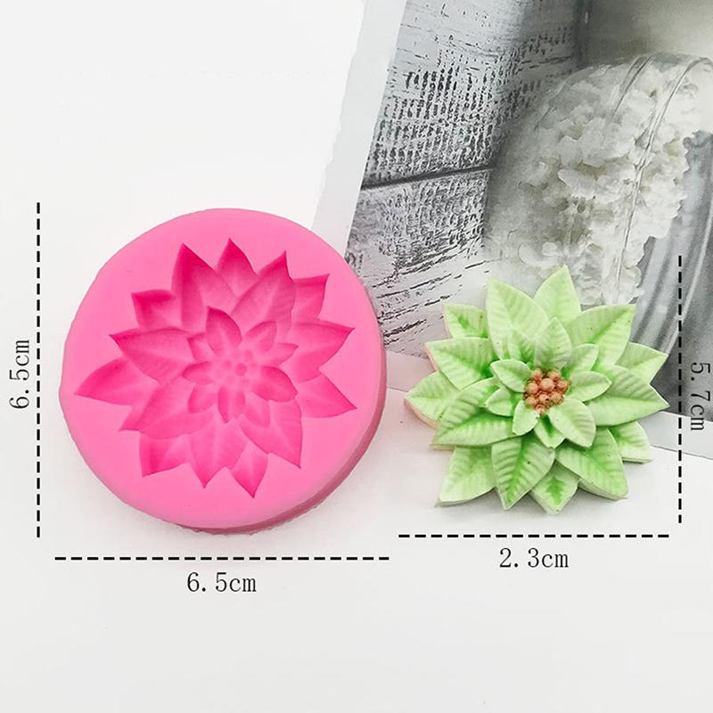 1Pcs Holly Leaf Silicone Mold Cake Baking Christmas Decoration Tool Diy Mold