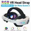 RGB VR головной ремень регулируемый сменный ремешок для Meta Quest 3 VR игровая гарнитура ПК аксессуары 8000mAh перезаряжаемый