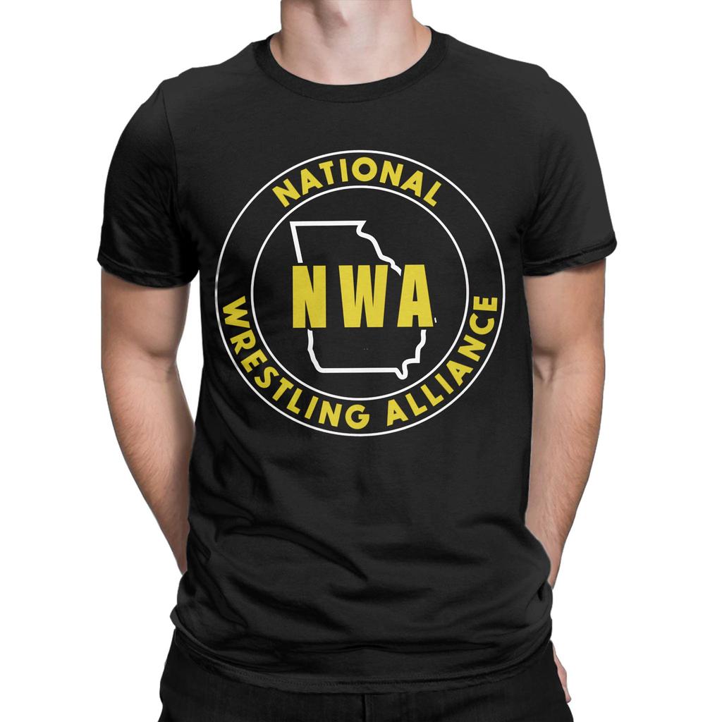 Хлопковая футболка NWA Georgia для мужчин, летняя, винтажная, с круглым вырезом, Харадзюку, оверсайз, одежда с индивидуальным логотипом