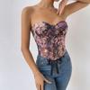 Boned Floral Underwired Corset Multi-Color Strapless Corset Top Women's Shapewear  Daily Streetwear