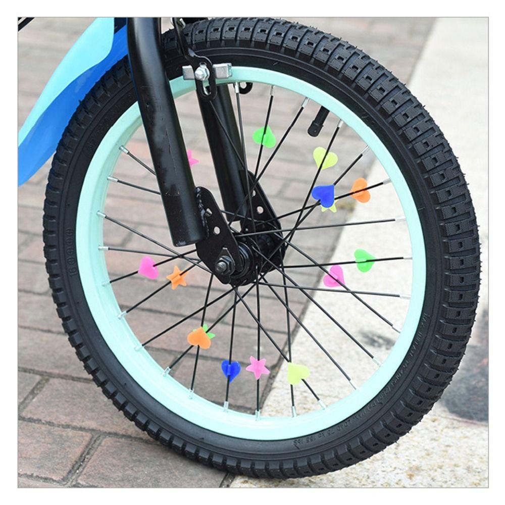 36PCS Plastic Bicycle Spoke Beads Multicolor Bike Spokes Bike Decoration Bead Kids Bicycle