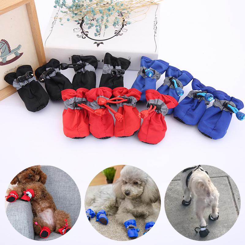 4 шт./компл. Нескользящие дождевые сапоги Щенок Питомец Лапа Аксессуары Уличные Водонепроницаемые Сапоги Чихуахуа Ботинки для питомца Ботинки для очень крупных собак