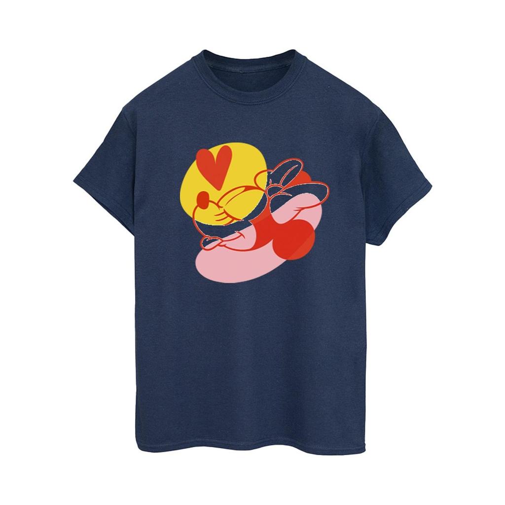 Disney Womens/Ladies Minnie Mouse Tongue Heart Cotton Boyfriend T-Shirt