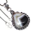 Кулон Серый Ботсванский Агат Драгоценный камень День Святого Валентина Этнические Серебряные Украшения 2"