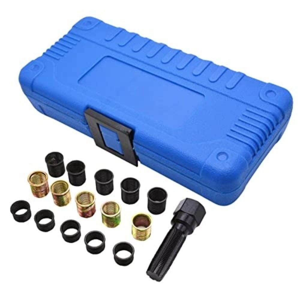 16PCS M16x1.25 Tap Spark Plug Hole Repair Kit Cylinder Head Thread Repair Spark Plug Thread Repair