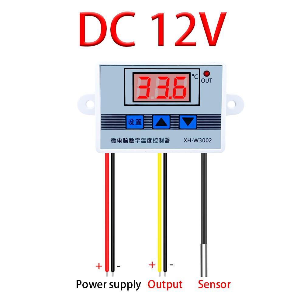 W3002 Digital Control Temperature Microcomputer Thermostat Switch Thermometer New Thermoregulator 12/24/220V