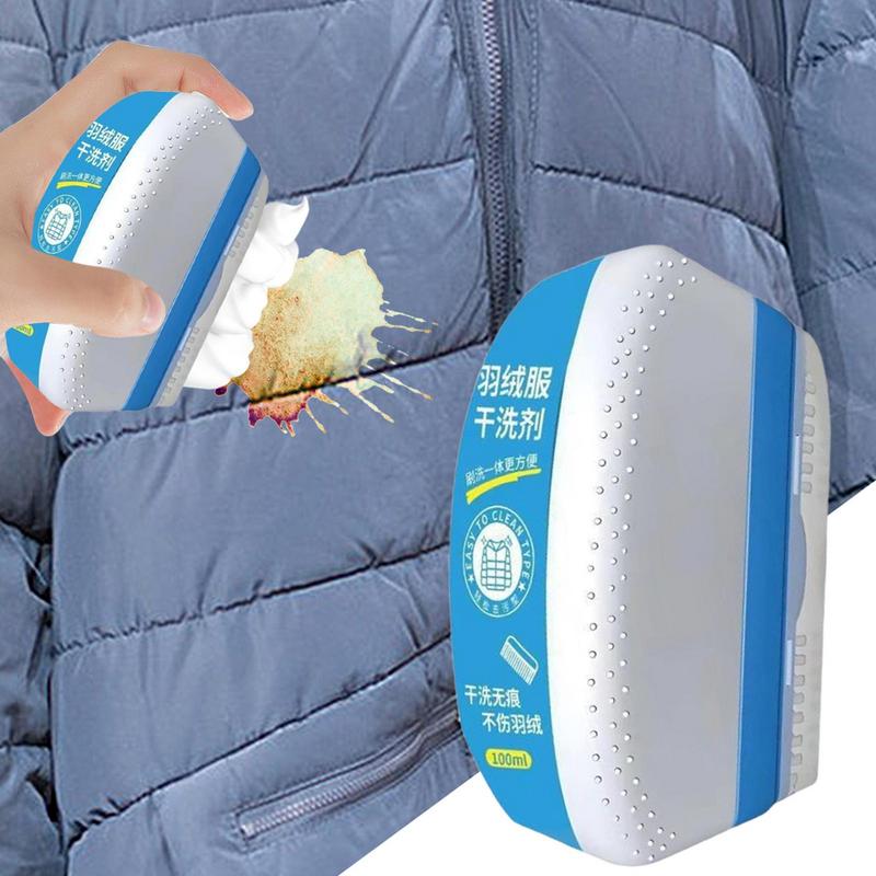 Пуховик Химчистка 100 мл Моющее средство со щеткой для утепленной пухом одежды Высокопроизводительная домашняя химчистка для сна