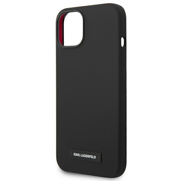 Karl Lagerfeld KLHMP14MSLMP1K iPhone 14 Plus / 15 Plus 6.7" hardcase black/black Silicone Plaque Magsafe