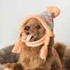 [Pet] Two-Pronged Knit Hat With Fur Bells