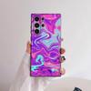 Модный Чехол-Спираль Неоновых Цветов для Samsung Galaxy S25 S24 S22 S23 Ultra S21 S20 Plus 5G Матовый Нескользящий Полностью Покрывающий Мягкий Чехол