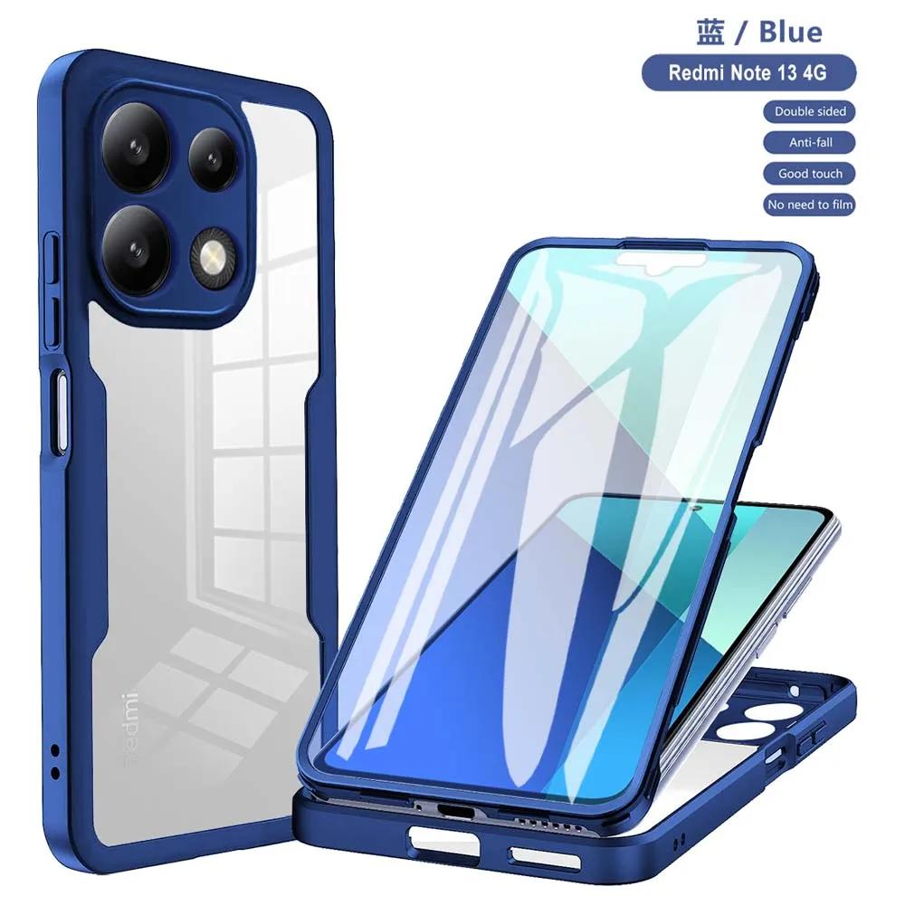 Чехол для телефона Redmi Note 13 12 11 10 9 Pro 12s 11s 10s 10C 12C 13C 360 Защита всего корпуса с защитой экрана Ударопрочный чехол для телефона