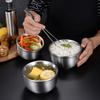Double Layer Ramen Noodles Soup Bowl 304 Stainless Steel Rice Salad Bowls Child Food Container Tableware Kitchen Accessories