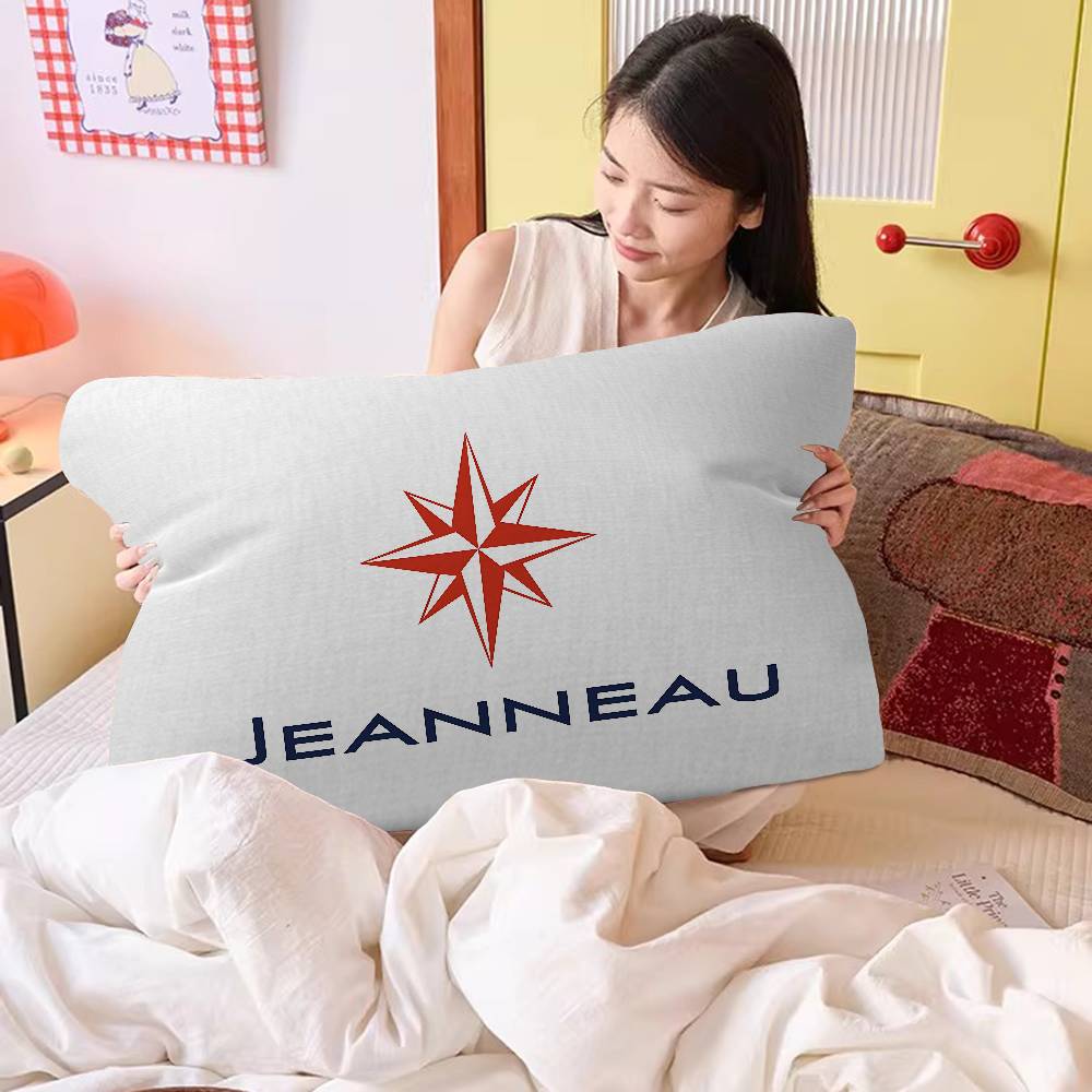 J-JEANNEAU-U логотип Мультяшная Подушка Полотенца- Одноместная Быстросохнущая Полиэстеровая Наволочка Чехол для Подушки Дышащий