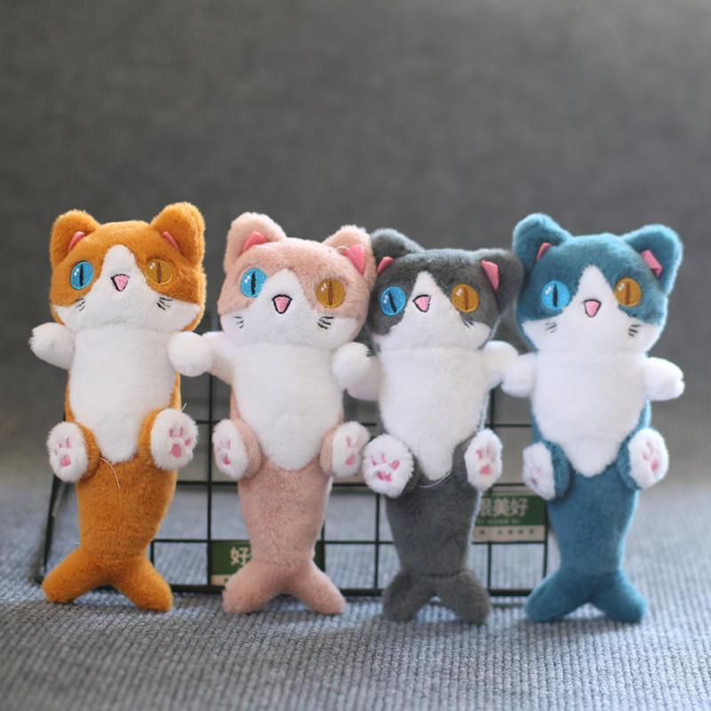 Adorable Plush Cat Keychain With Super Soft Short Plush And Pp Cotton Filling 20cm