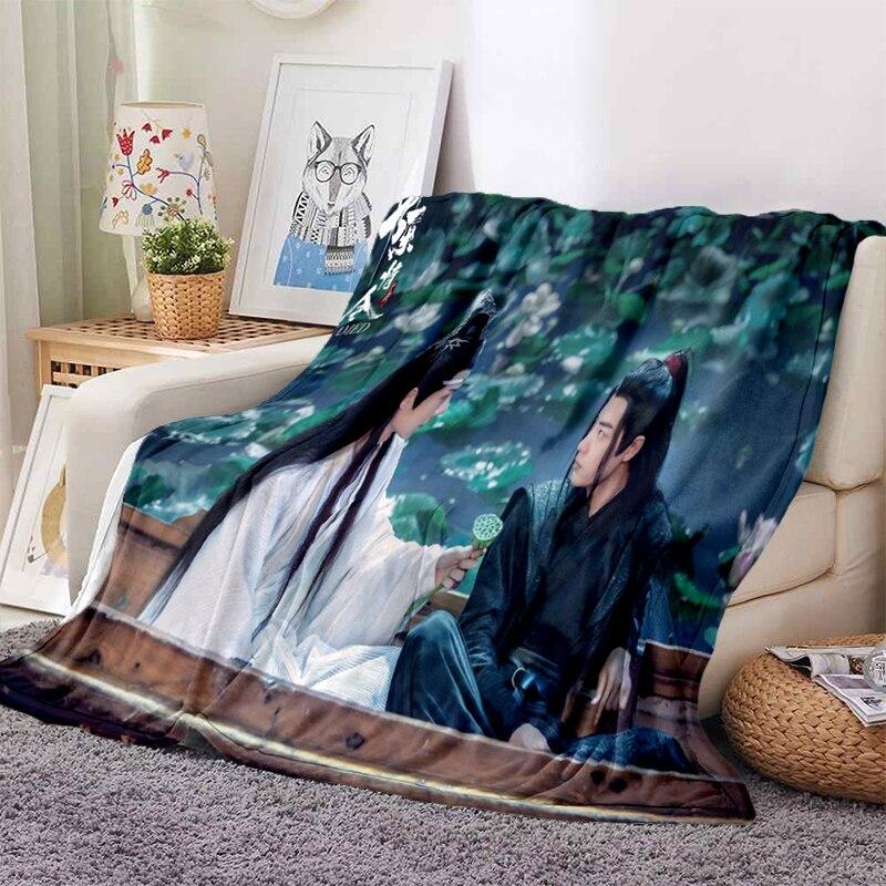 Мягкое одеяло Drama The Untamed xiao zhan wang yi bo, мягкое покрывало с мультяшным принтом, покрывало для дивана, подарок